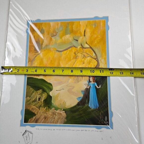 Disney Peter Pan Signed Art Hidden Print Katie Kelly Artist Tinker Bell Tink - Picture 6 of 9